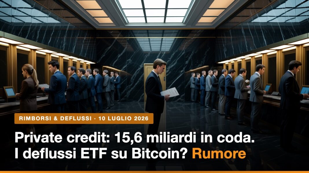 Private credit sotto pressione: coda di rimborsi in una banca privata e deflussi ETF su Bitcoin letti come rumore