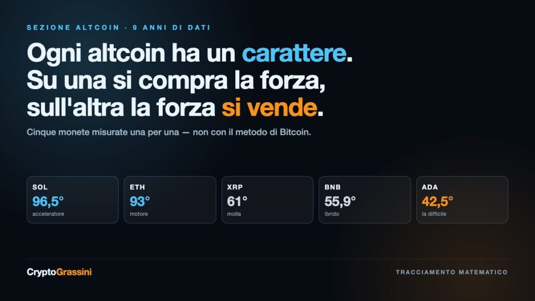 Ogni altcoin ha un carattere — i cinque caratteri misurati