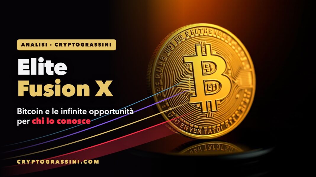 Elite Fusion X: Bitcoin e le infinite opportunità per chi lo conosce Elite Fusion X: moneta Bitcoin con le curve dell’indicatore CryptoGrassini